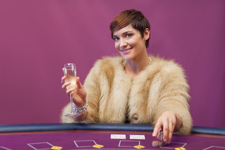 Live roulette table with dealer and betting interface